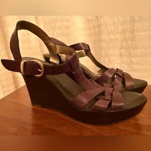 Banana Republic Leatger Wedge Sandals